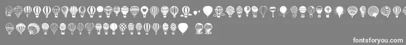 Шрифт Hot Air Balloons – белые шрифты на сером фоне