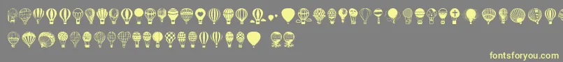 Fonte Hot Air Balloons – fontes amarelas em um fundo cinza