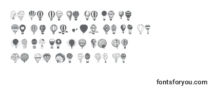 Schriftart Hot Air Balloons