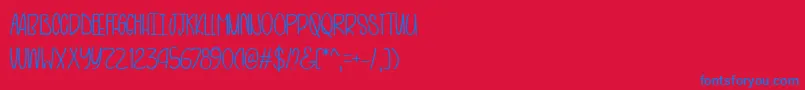 Hot and Black Tea   Font – Blue Fonts on Red Background