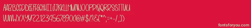 Hot and Black Tea   Font – Green Fonts on Red Background