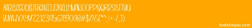 Hot and Black Tea   Font – White Fonts on Orange Background