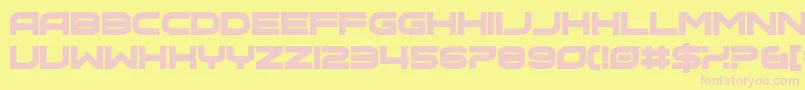 Шрифт Hot Bleb – розовые шрифты на жёлтом фоне