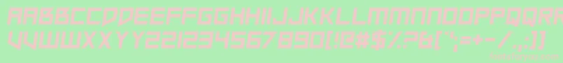 SlopeOpera-fontti – vaaleanpunaiset fontit vihreällä taustalla