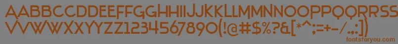 Stentiga-Schriftart – Braune Schriften auf grauem Hintergrund