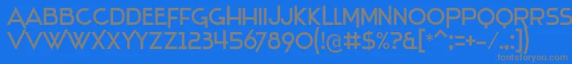 フォントStentiga – 青い背景に灰色の文字