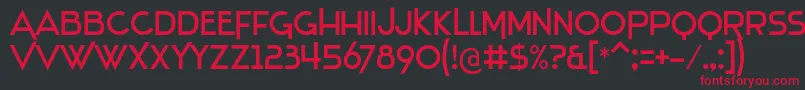 Stentiga Font – Red Fonts on Black Background