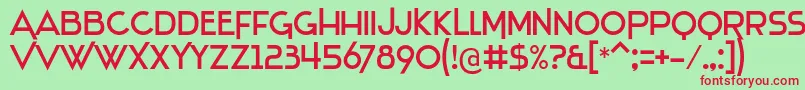 Stentiga Font – Red Fonts on Green Background