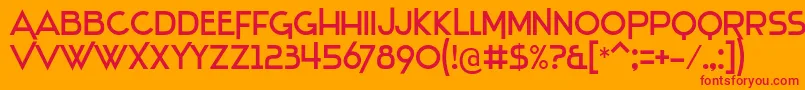 Stentiga Font – Red Fonts on Orange Background