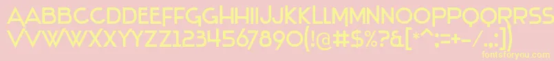 Stentiga Font – Yellow Fonts on Pink Background