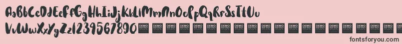 Hot Cakes   Demo Font – Black Fonts on Pink Background