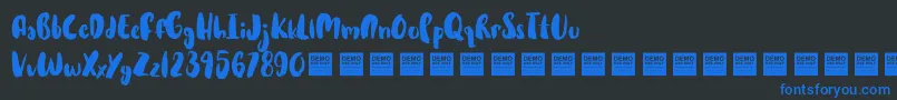 Hot Cakes   Demo Font – Blue Fonts on Black Background