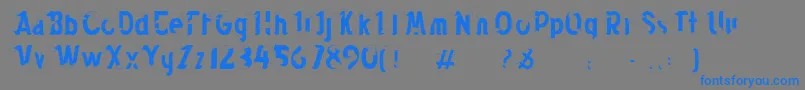 フォントhot chili – 灰色の背景に青い文字