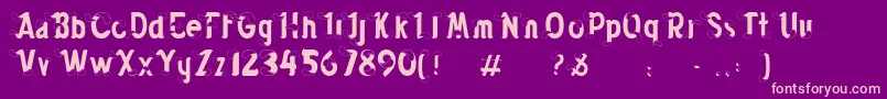 hot chili Font – Pink Fonts on Purple Background