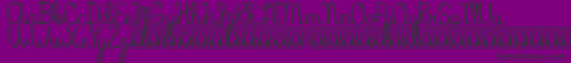 Hot Coffee Personal Use Font – Black Fonts on Purple Background