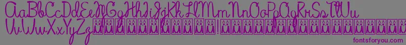 Hot Coffee Personal Use Font – Purple Fonts on Gray Background