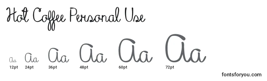 Hot Coffee Personal Use Font Sizes