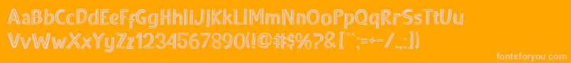 Hot Dog Font – Pink Fonts on Orange Background