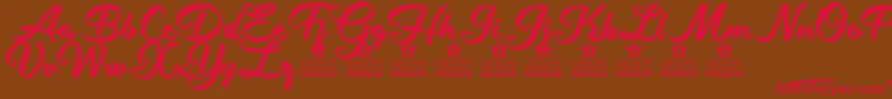 Hot Jacket Personal Use Font – Red Fonts on Brown Background