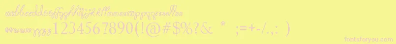 Hot Pink Font – Pink Fonts on Yellow Background