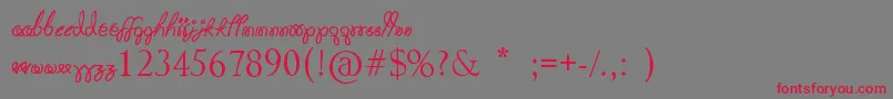 Hot Pink-Schriftart – Rote Schriften auf grauem Hintergrund