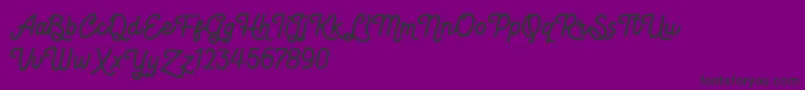 Hot Restaurant Font – Black Fonts on Purple Background