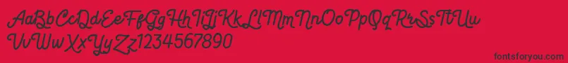 Hot Restaurant Font – Black Fonts on Red Background