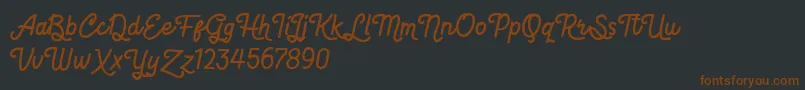 Hot Restaurant Font – Brown Fonts on Black Background
