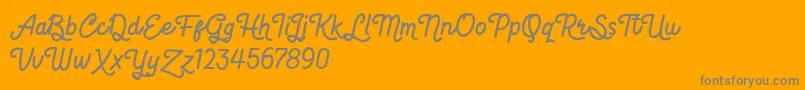 Hot Restaurant Font – Gray Fonts on Orange Background