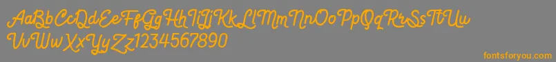 Hot Restaurant Font – Orange Fonts on Gray Background