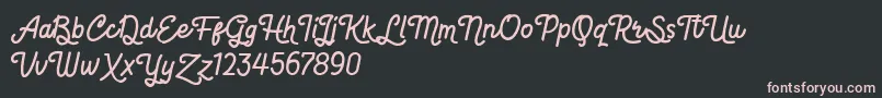 Hot Restaurant Font – Pink Fonts on Black Background