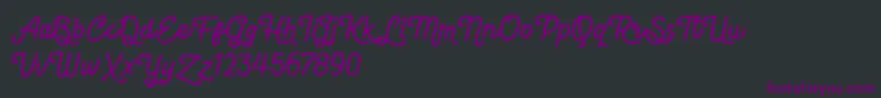 Hot Restaurant Font – Purple Fonts on Black Background