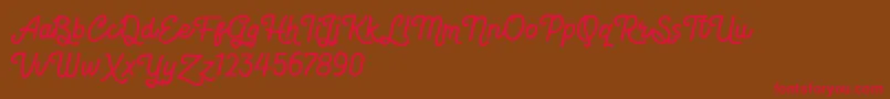 Hot Restaurant Font – Red Fonts on Brown Background