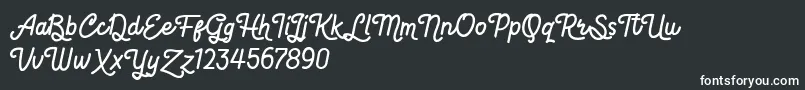 Hot Restaurant Font – White Fonts on Black Background