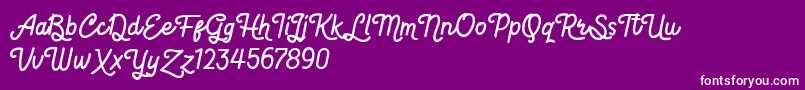 Hot Restaurant Font – White Fonts on Purple Background