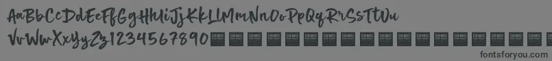 Hot Spot   Demo Font – Black Fonts on Gray Background