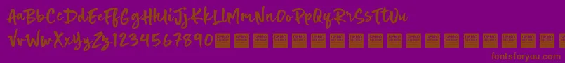 Hot Spot   Demo Font – Brown Fonts on Purple Background