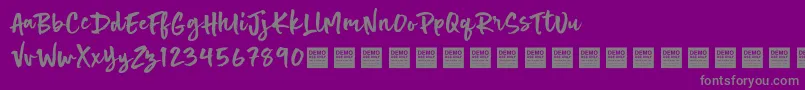Hot Spot   Demo Font – Gray Fonts on Purple Background