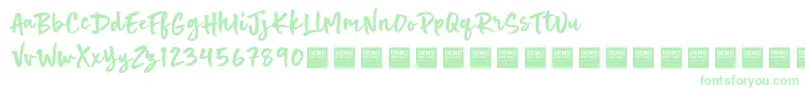 Hot Spot   Demo Font – Green Fonts on White Background