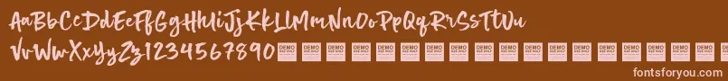 fuente Hot Spot   Demo – Fuentes Rosadas Sobre Fondo Marrón