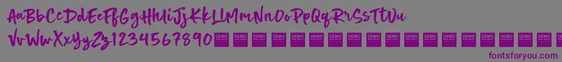 Hot Spot   Demo Font – Purple Fonts on Gray Background