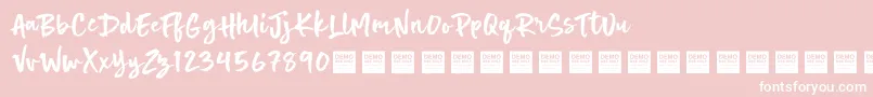 Hot Spot   Demo-Schriftart – Weiße Schriften auf rosa Hintergrund