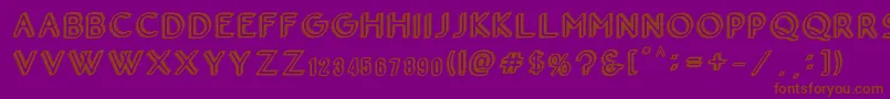 Hotel California Font – Brown Fonts on Purple Background