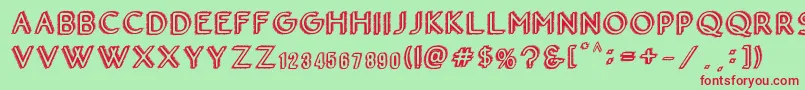 Hotel California Font – Red Fonts on Green Background