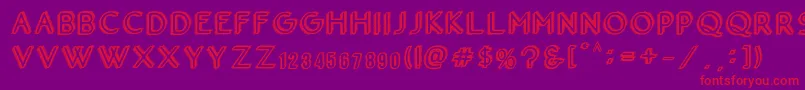 Hotel California Font – Red Fonts on Purple Background