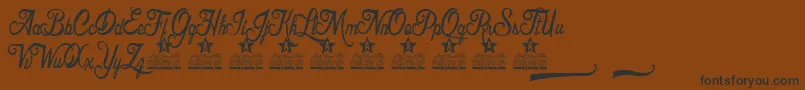 Hotel Costes Personal Use Font – Black Fonts on Brown Background