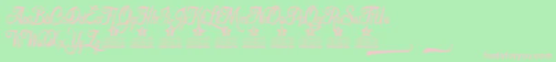 Hotel Costes Personal Use Font – Pink Fonts on Green Background