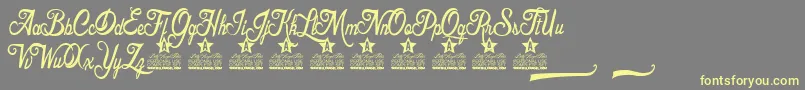 Hotel Costes Personal Use Font – Yellow Fonts on Gray Background
