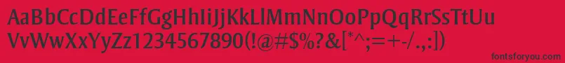 StrayhornMt Font – Black Fonts on Red Background