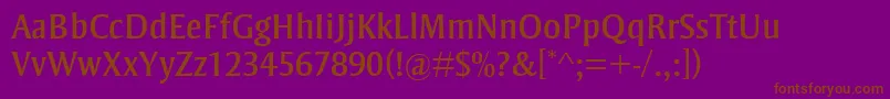 StrayhornMt Font – Brown Fonts on Purple Background